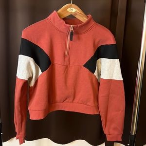 Cropped Quarter zip sweatshirt